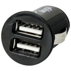 Akyga Avtomobilski polnilec 2xUSB 5V/2,1A in 5V/1A črn