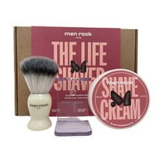 Men Rock London Darilni set za britje Črno granatno jabolko (Shaving Gift Set)