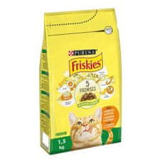 Friskies 1,5kg INDOOR peleti s piščancem in dodano zelenjavo za mačke