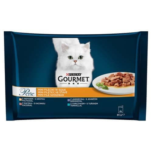 Gourmet PERLE 3+1 Multipack 4x85g - mini filetky v šťave