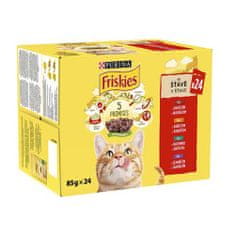 Friskies Multipack 24x85g govedina, piščanec, jagnjetina, raca v soku