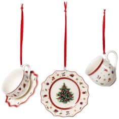 Villeroy & Boch Komplet božičnih okraskov TOY'S DELIGHT DECORATION Posoda 3 kos