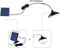 Bezdoteku LEDSolar 12 sončna visi svetilka na vrt z daljinskim upravljalnikom nadzor, iPRO, 8W, hladno svetloba