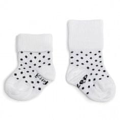 KipKep Otroške nogavice Stay-on-Sock 6-12m 2 para Black&amp;White Dots