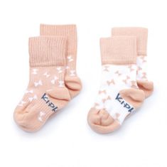 KipKep Otroške nogavice Stay-on-Socks 0-6m 2 para Party Pink