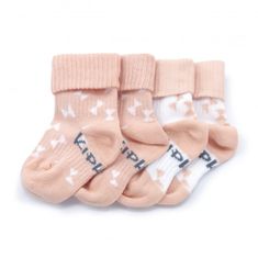 KipKep Otroške nogavice Stay-on-Socks 0-6m 2 para Party Pink