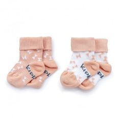 KipKep Otroške nogavice Stay-on-Socks 0-6m 2 para Party Pink