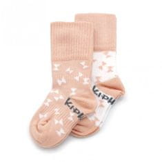 KipKep Otroške nogavice Stay-on-Sock 6-12m 2 para Party Pink