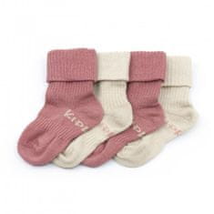 KipKep Otroške nogavice Stay-on-Socks 0-6m 2 para Dusty Clay