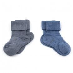 Otroške nogavice Stay-on-Sock 6-12m 2 para Denim Blue