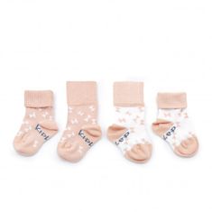 KipKep Otroške nogavice Stay-on-Socks 0-6m 2 para Party Pink