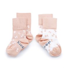 KipKep Otroške nogavice Stay-on-Socks 0-6m 2 para Party Pink