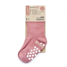 KipKep Otroške nogavice Stay-on-Socks ANTISLIP 12-18m 1 par Dusty Clay