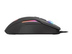 Genesis Gaming optična miška XENON 220 G2/RGB/12800 DPI/nemška/optična/desnoročna/žična USB/črna