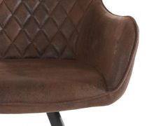 Danish Style Jedilni stol Polka, mikrovlaken, črna / rjava