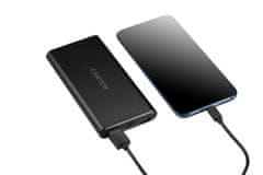 Canyon powerbank PB-106B,10000mAh Li-poly,Vhod 5V/2A (Micro-USB/USB-C),Izhod 5V/2,1A (2xUSB-A),črna