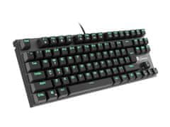 Genesis Gaming mehanska tipkovnica THOR 300/Zelena luč/Outemu Blue/Wireless USB/US layout/Black