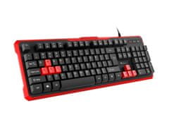 Genesis Gaming Keyboard RHOD 110/Wireless USB/US layout/Black-Red