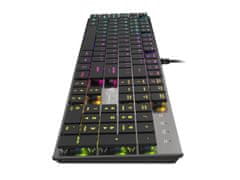 Genesis Gaming mehanska tipkovnica THOR 420/RGB/Content Slim Blue/Wireless USB/US layout/Gray