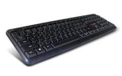 C-Tech KB-102 PS2 slim črna, CZ/SK tipkovnica