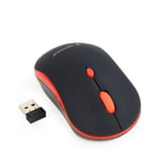 Gembird MUSW-4B-03-R/Certifikat/Optični/1 600 DPI/Wireless USB/Black-Red