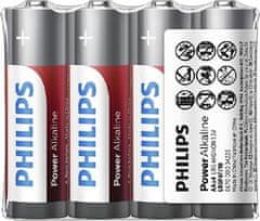 Philips LR6P4F/10 napajalne alkalne baterije AA 4 kosi