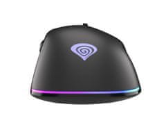Genesis Gaming optična miška KRYPTON 200/RGB/6400 DPI/obročki/optični/brezžični USB/črna
