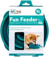 Outward Hound Interaktivna plastična posoda Fun Feeder turkizna velika