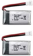 YUNIQUE GREEN-CLEAN 2pcs Polnilna lipo baterija 3.7v 380mAh za Hubsan X4 H107c H107d H107L,Syma X11 X11C, HS170 Rc Quadcopter