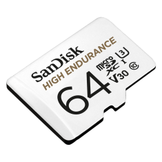 SanDisk microSDXC High Endurance Video 64 GB C 10 U3 V30, adapter