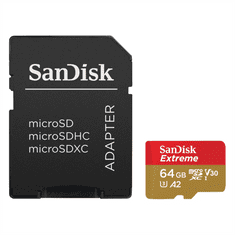 SanDisk Extreme microSDXC kartica za mobilne igre 64GB 170MB/s in 80MB/s, A2 C10 V30 UHS-I U3