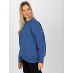 RELEVANCE Ženski oversize pulover JENNI temno moder RV-BL-8360.80P_391487 Univerzalni