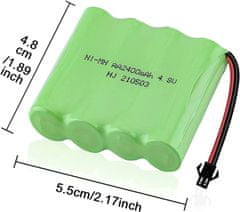 YUNIQUE GREEN-CLEAN 1 kos polnilna baterija 4.8V Ni-Mh 2400 mAh za daljinski upravljalnik avtomobila