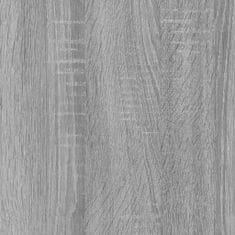 Vidaxl Pisalna miza s predalom in omarico siva sonoma 100x40x73 cm les