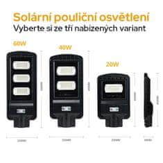 Bezdoteku Ulična svetilka za javno razsvetljavo LEDSolar 20W, s senzorjem, brezžično, iPRO, hladna barva