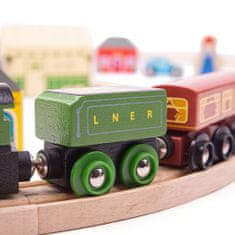 Bigjigs Toys Bigjigs Rail Lesena železniška proga Leteči škot