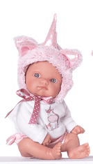 Antonio Juan 85105-3 Unicorn Pink - realistična otroška lutka z vinilnim telesom - 21 cm
