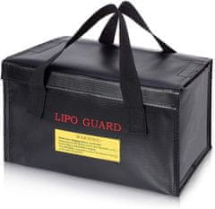 YUNIQUE GREEN-CLEAN Lipo torba Ognjevarna torba Idealna za polnjenje baterij Lipo Fire Resistant Size cm 26 x 13 x 15 Barva Črna