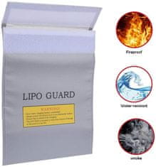 YUNIQUE GREEN-CLEAN Lipo Guard Lipo Torba, 23 cm x 18 cm x lipo baterije, Srebrna barva