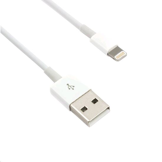 Kabel USB 2.0 Lightning (IP5 in višji) za polnjenje in sinhronizacijo, 1 m, bel