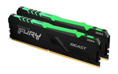 Kingston 16GB 3200MT/s DDR4 CL16 DIMM (komplet 2) FURY Beast RGB