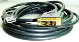 Kabel HDMI-DVI 3 m, odtenek M/M, pozlačeni kontakti 1.3