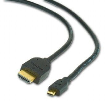 Gembird Mikro kabel HDMI-HDMI 1,8 m, 1.3, M/M, zaščiten, pozlačeni kontakti, črn