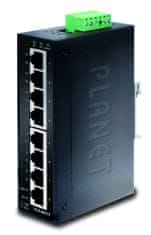 Planet IGS-801T Industrijsko stikalo 8x1Gb RJ45, -40 +75°C, IP30, EFT+ESD, 12-48VDC, brez ventilatorja