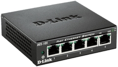 D-Link DES-105/E 5-portno 10/100 namizno stikalo v kovinskem ohišju