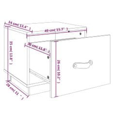 Vidaxl Nočna omarica 40x34x35 cm trdna borovina