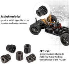 YUNIQUE GREEN-CLEAN Zobniki 13T 14T 15T 16T 17T 48Dp 3,175Mm Gred prestavni modul Pinion za brez krtačo Motor 1:10 1/10 Rc Pošast/Voziček/Tovornjak, barva črna