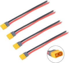 YUNIQUE GREEN-CLEAN 4pcs XT60 Plug Moški priključki z 150mm 12AWG Silikonski kabli za RC Lipo Baterije FPV Racing Drone