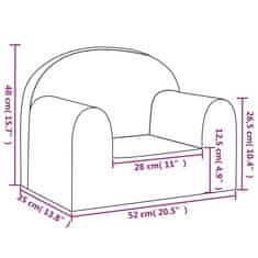 Vidaxl Otroški kavč antraciten mehak pliš