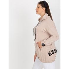 RELEVANCE Ženski pulover z žepi plus size LONDON bež RV-BL-8277.28_391508 Univerzalni